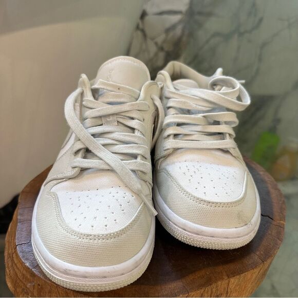 Jordan 1 Low Spruce Aura (W) 8.5 linen upper women’s sneakers - Picture 6 of 9